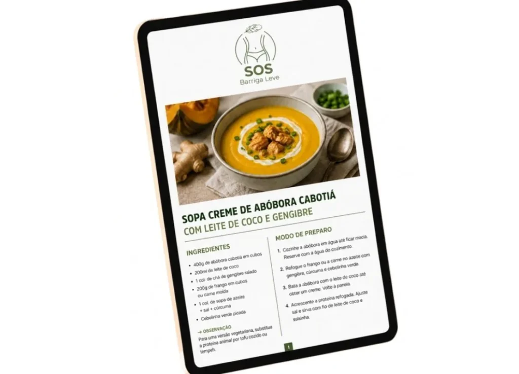 Receitas anti-inchaço fáceis do Guia SOS Barriga Leve